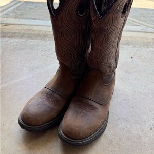 Durango Brown Cowboy Western Boots Classic Roper Design